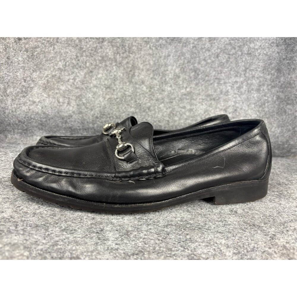 Bragano Shoes Mens Size 13‎ Black Leather Dress Bit Loafers Crafted Italy 06380